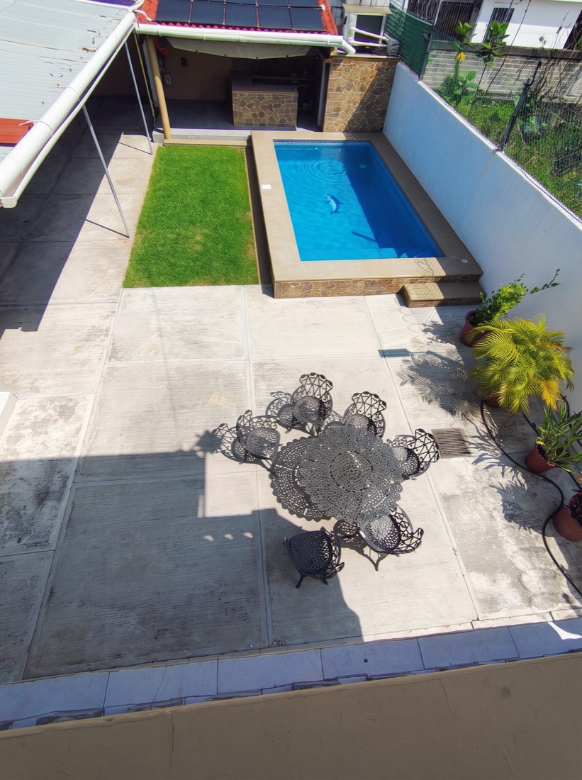 El patio desde arriba